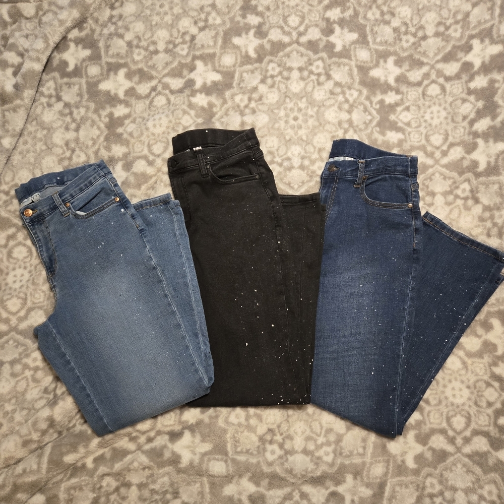 Denim&Co 3 Pair Girlfriend Jeans
